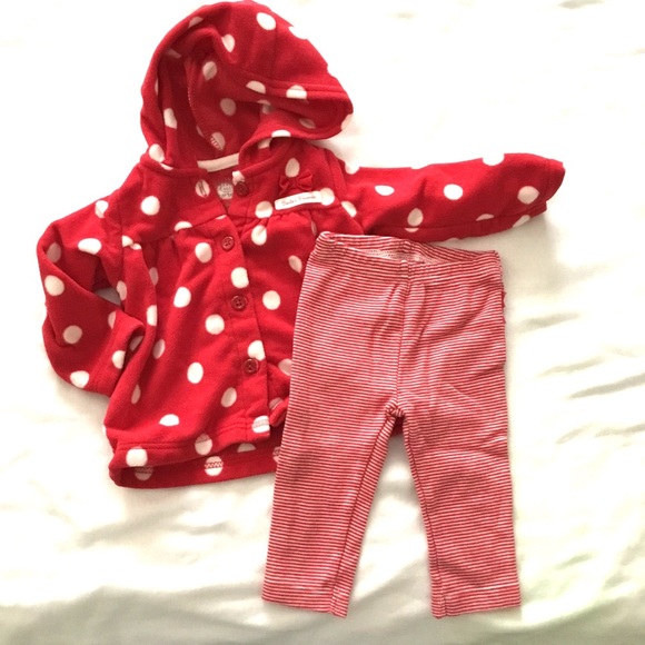 Carter's Other - Carter’s Baby Christmas Set 3-6 Polka Fleece